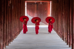 Three Buddhist novices