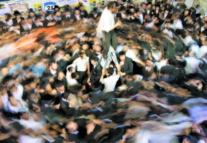Haredi Jews at the Lag Ba'omer festivities, Meron, Israel 