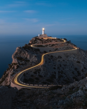 Cap De Formentor Lighthouse Light Trails