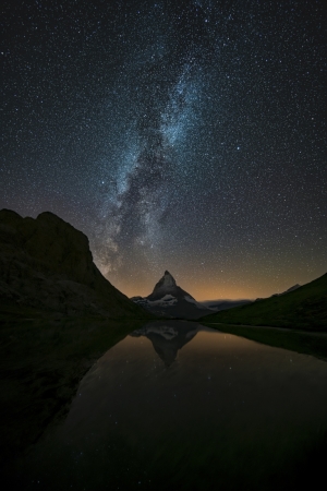 Matterhorn with Reflection and Milky way