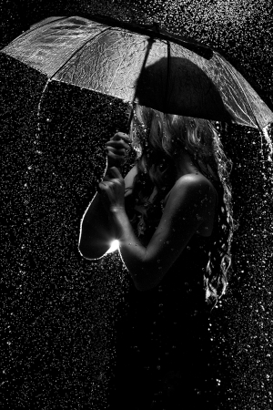 The woman in the Rain