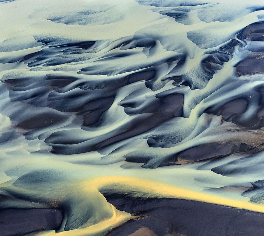 thumbnail Aerial photo of glacial river in Iceland