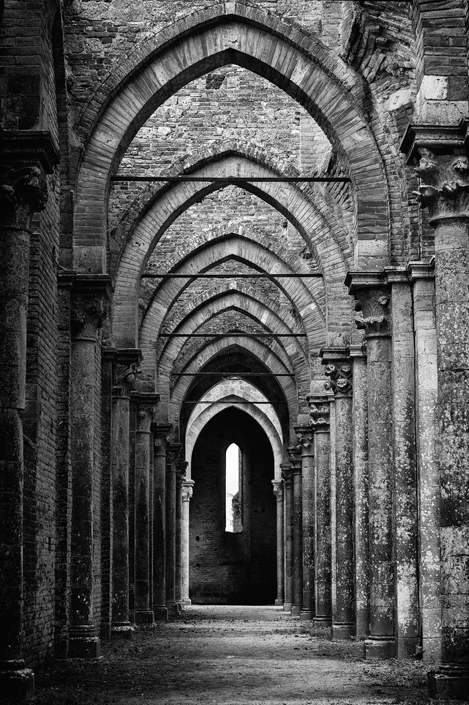 Inside the abbey of San Galgano