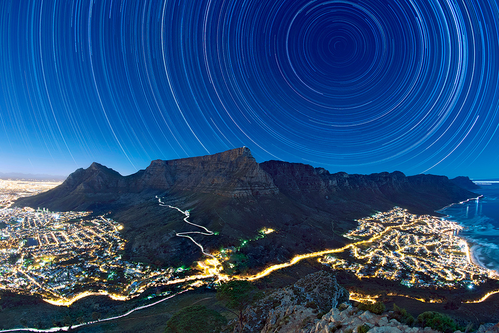Star Trails Above Table Mountain