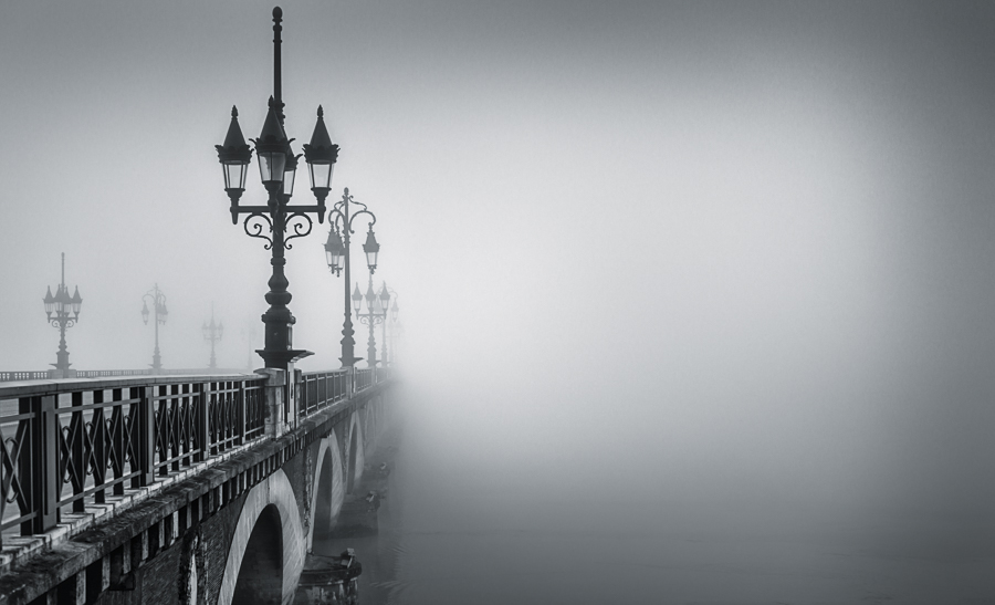Bridge under fog