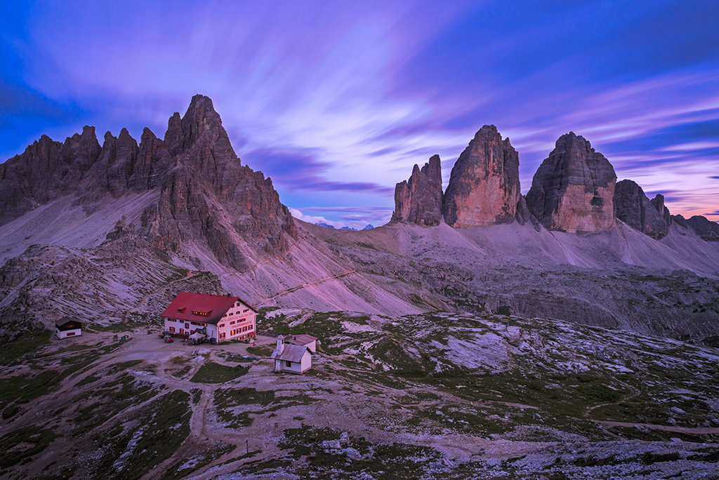 Blue hour in the Dolomites