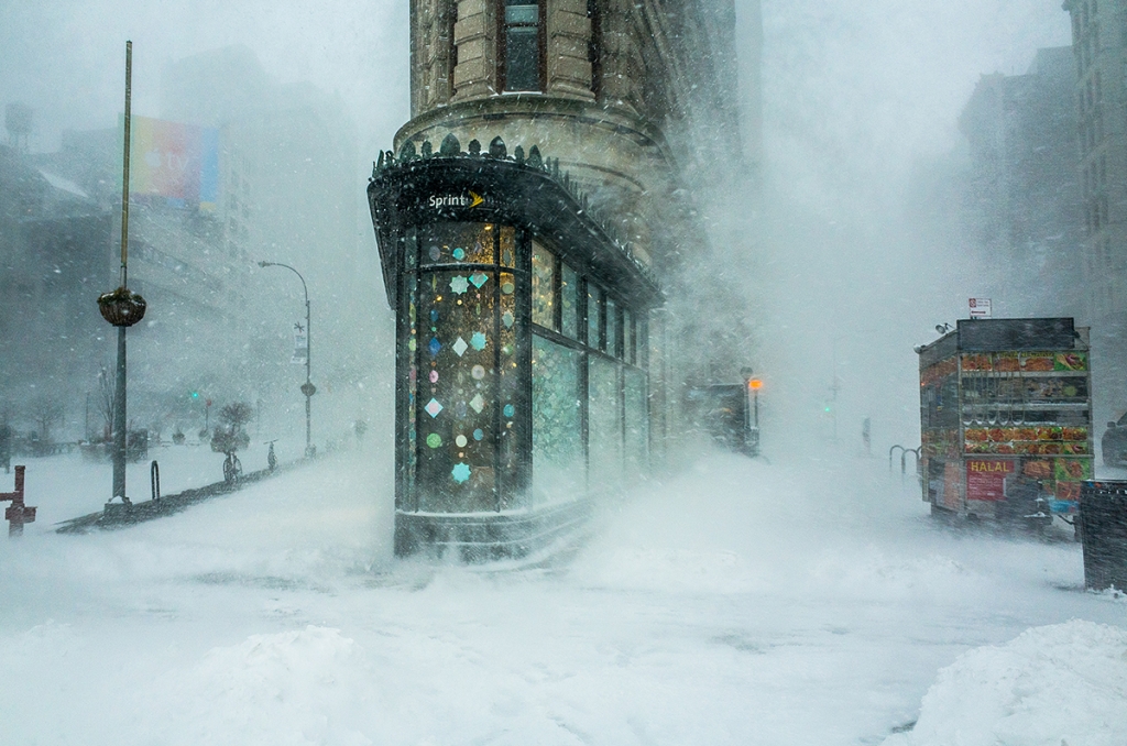 Flatiron Building and the Snowstorm