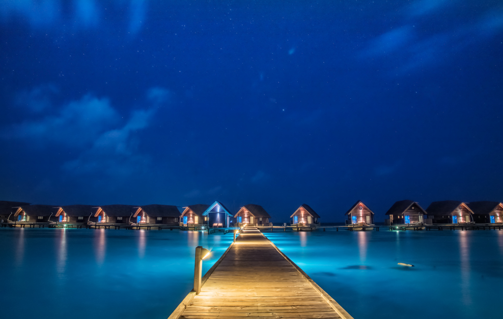 Maldives stilt houses