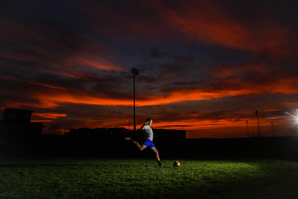 Nebraska Sunset Meets Soccer 
