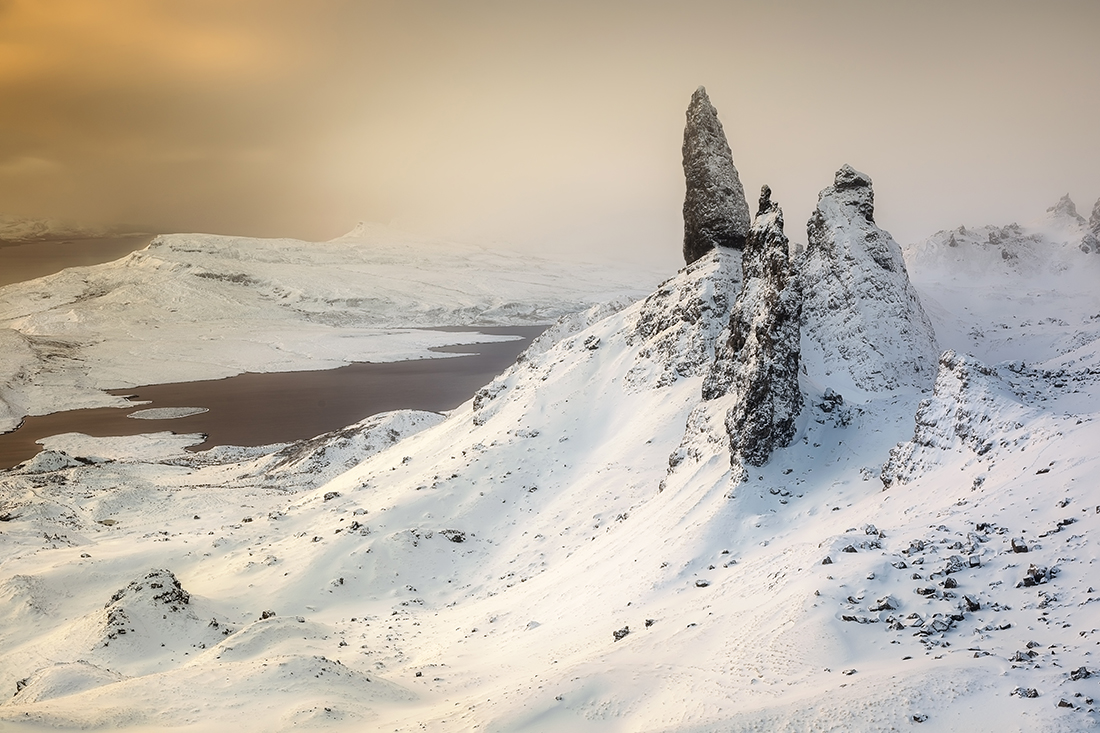 Winter mood of Scottish hills