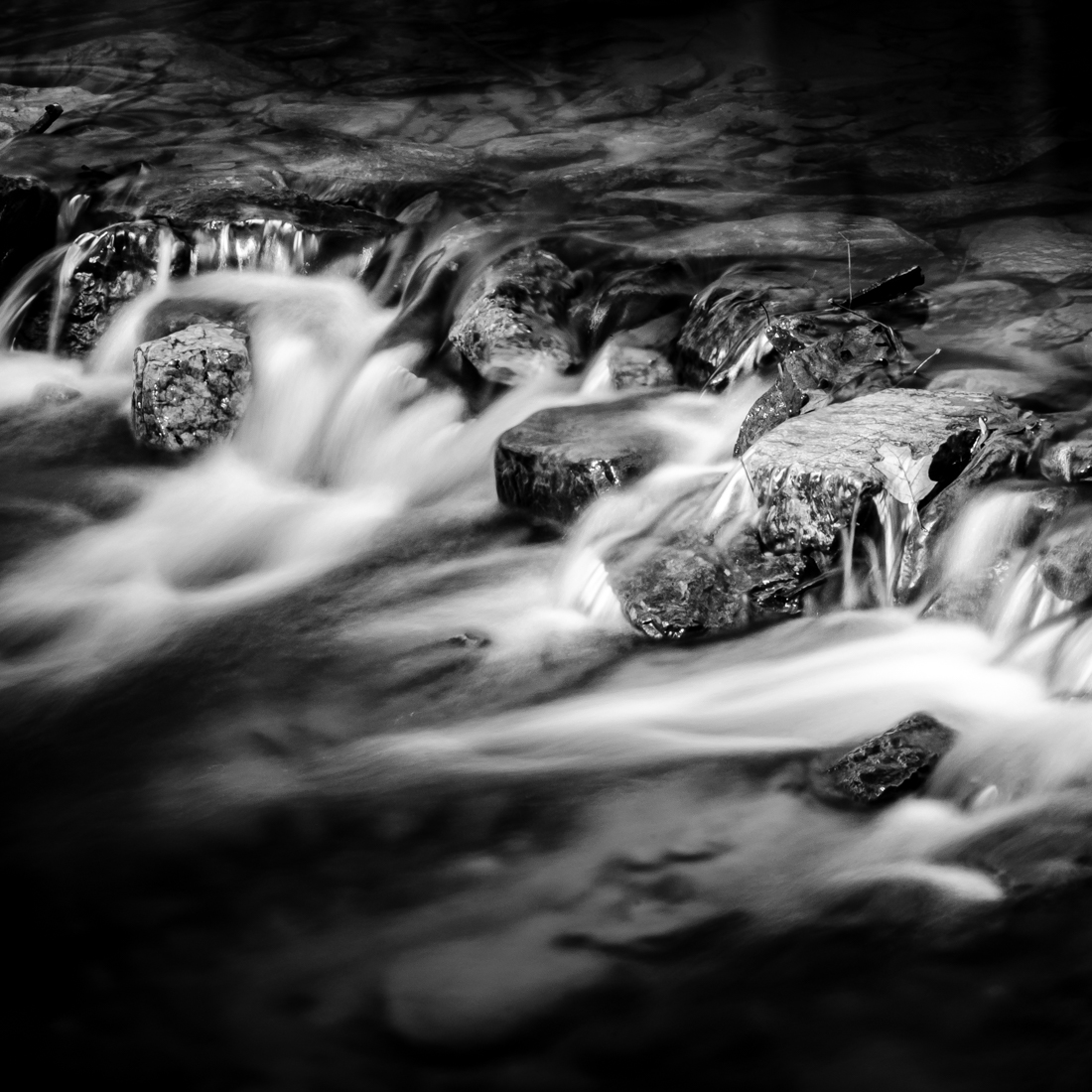 Black and White Study in Water Flow