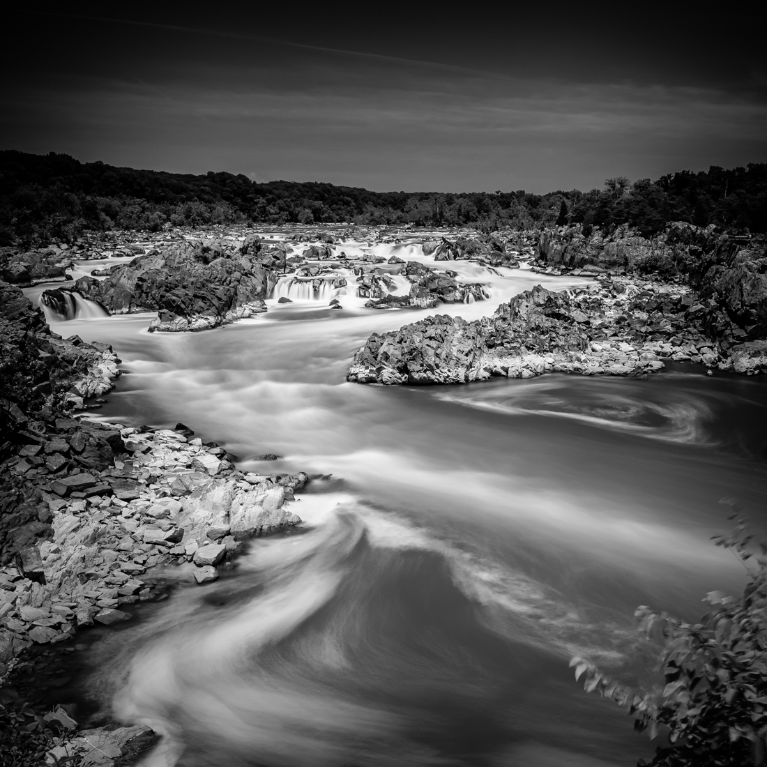 Black and White Study in Water Flow