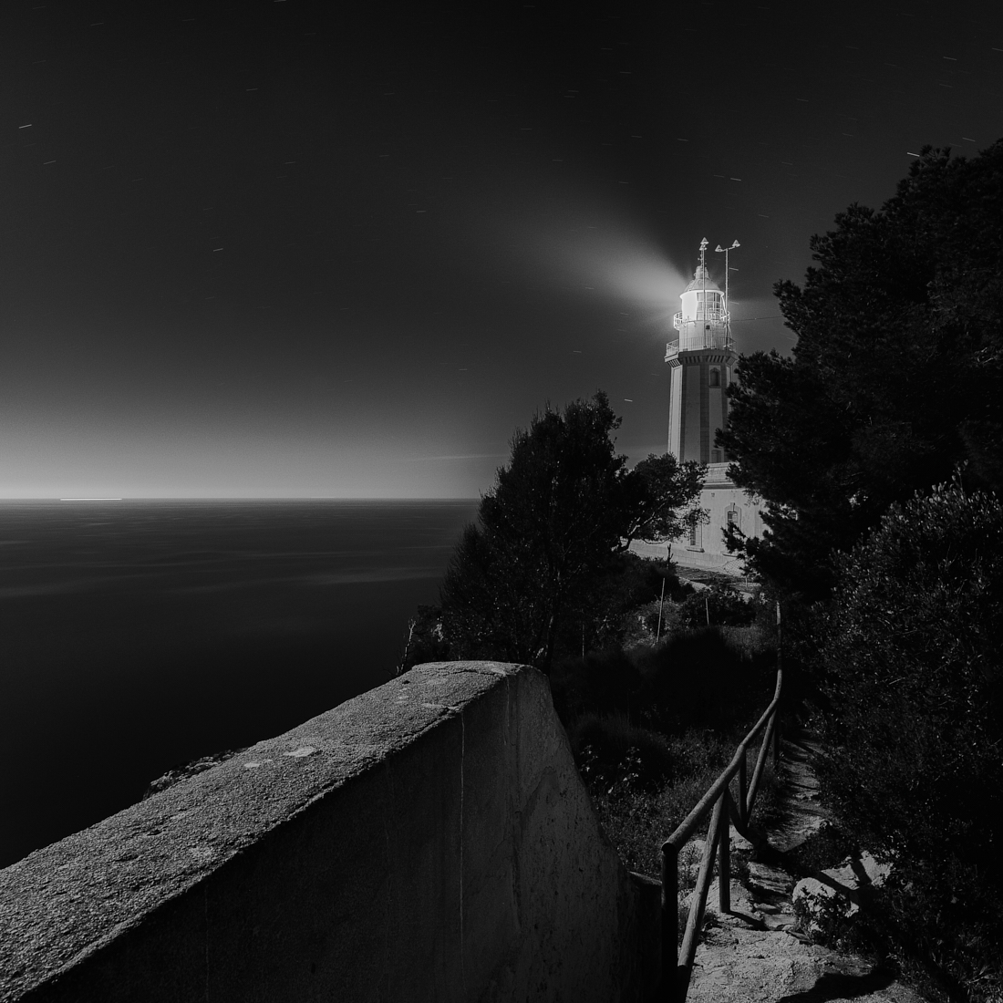 Javea Night View on the Mediterranean Sea