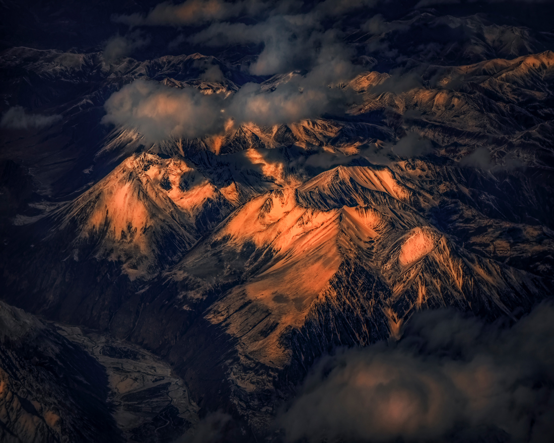 Himalayas in twilight