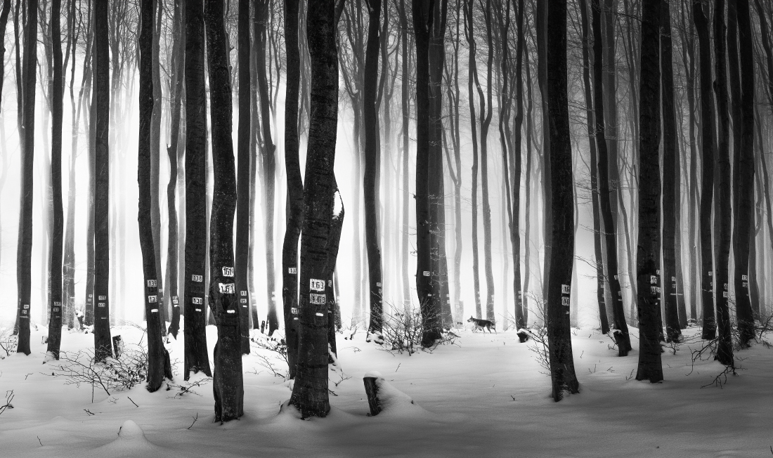 Winter woods of the Balkan Mountains