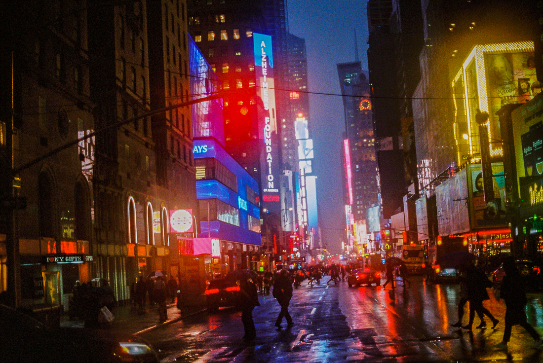 Neon Rainy New York City