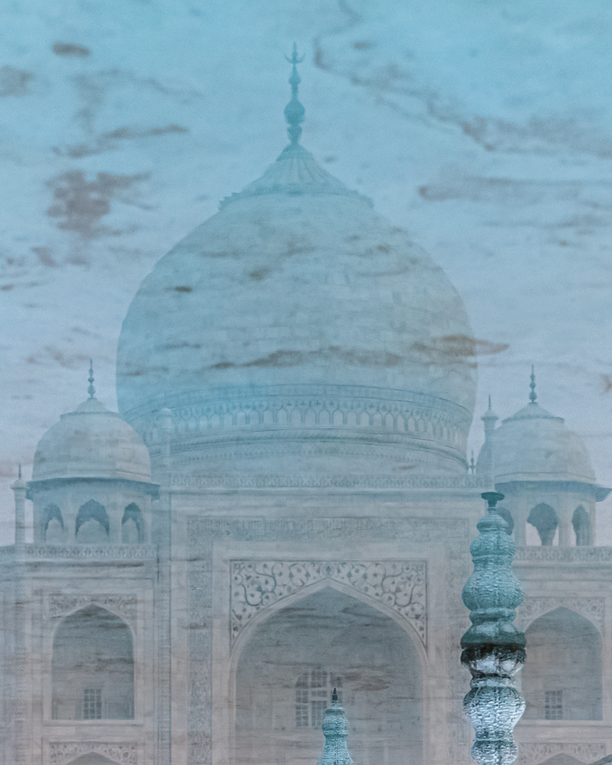 Taj Mahal through the reflecting pools