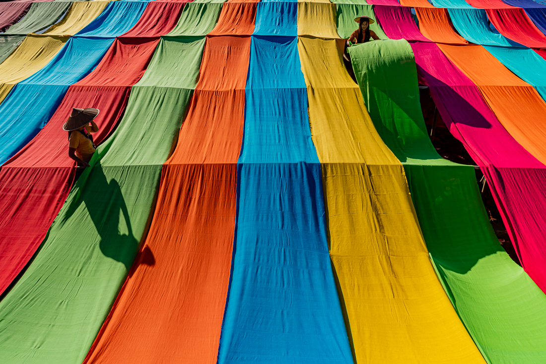 Colorful Lotus Fabric