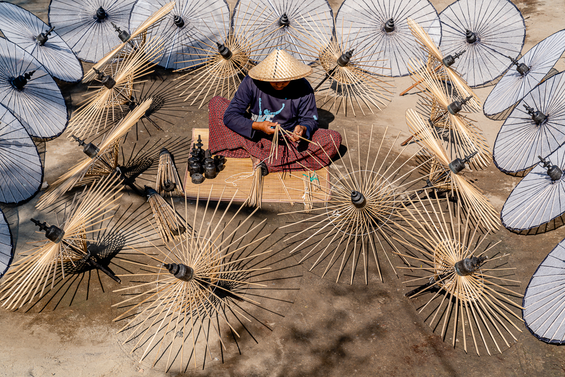 Myanmar Traditional Umbrellas