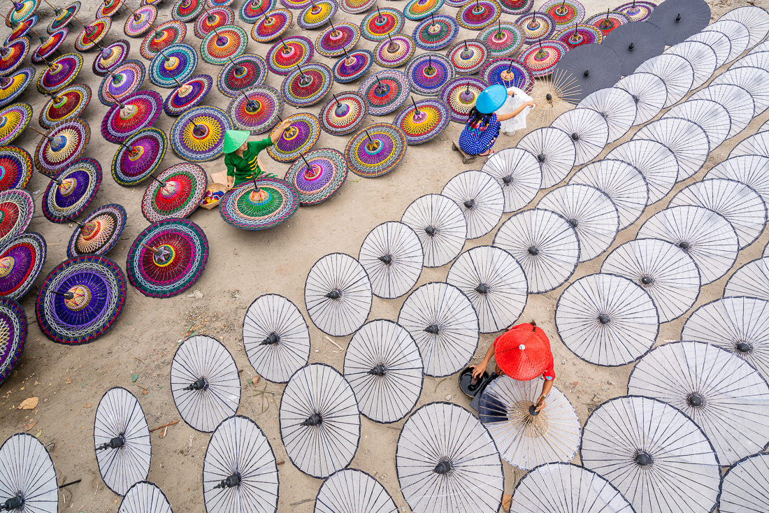 Myanmar Traditional Umbrellas