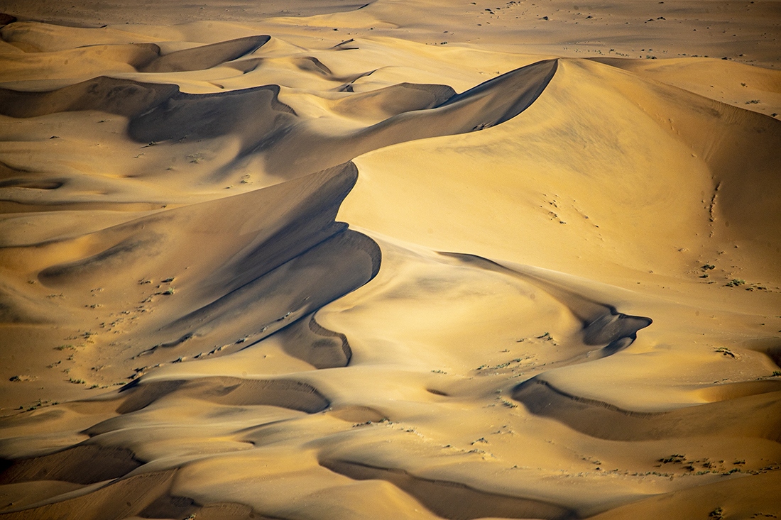The Namib desert seen from the sky