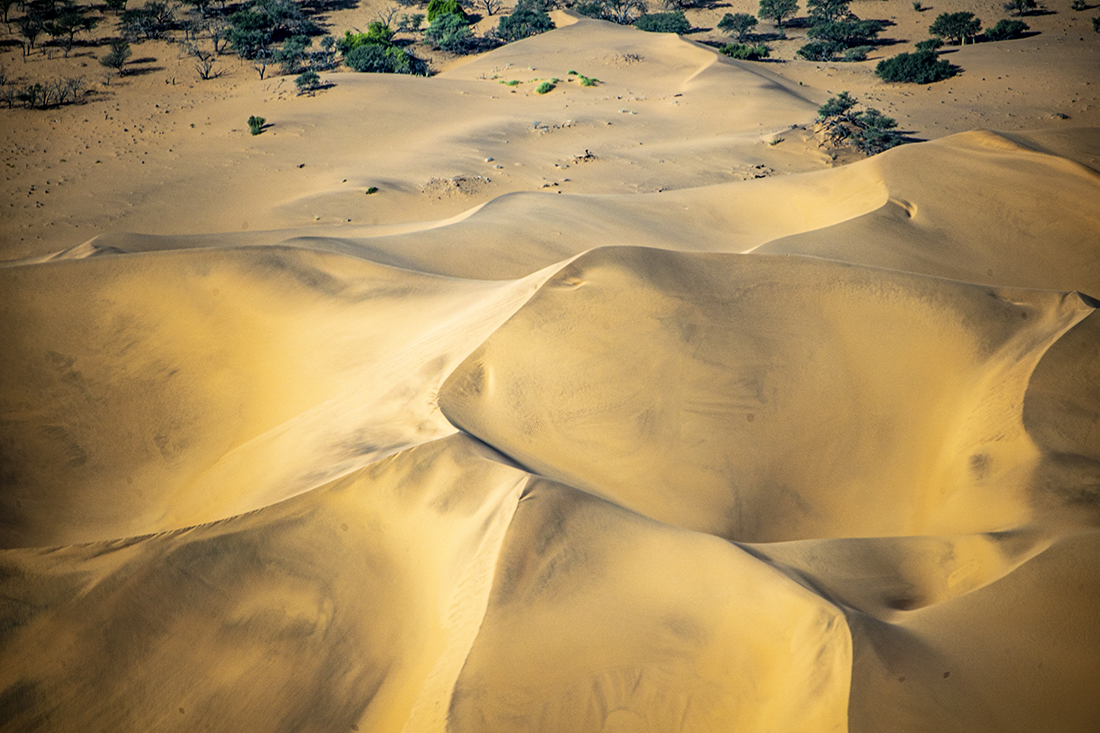 The Namib desert seen from the sky