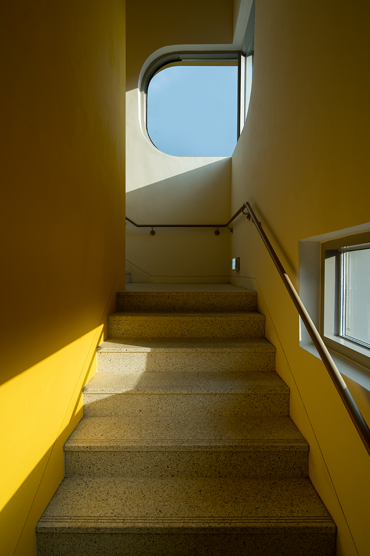 Climbing stairs and natural light