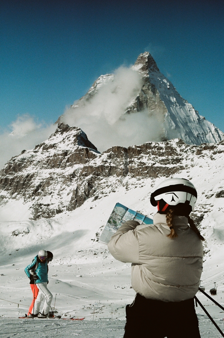 Skiers in the Alps