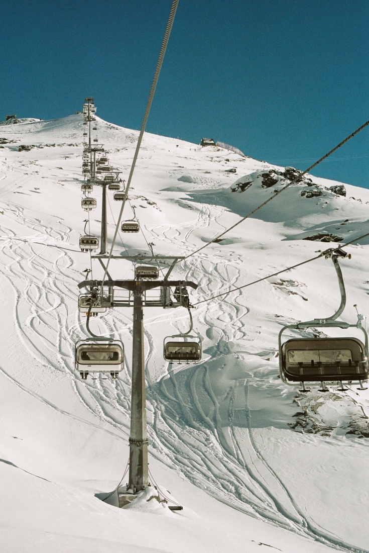 Skiers in the Alps