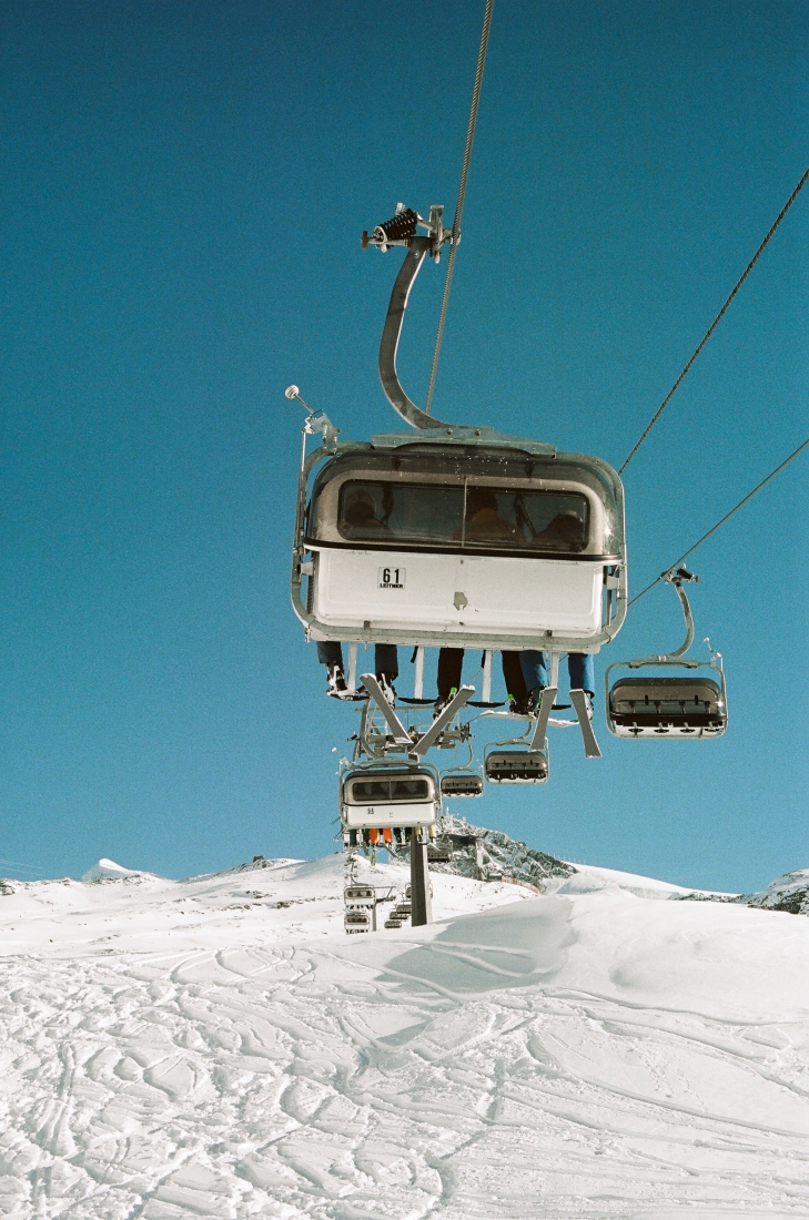 Skiers in the Alps