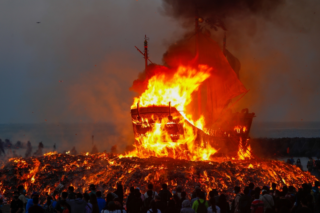 Triennial King-Boat Burning Festival in Taiwan