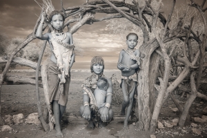 Hamar Family In The  Omo Valley