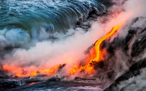 Lava Ocean Entry
