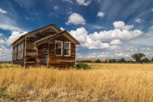 Abandoned School House in the Badlands