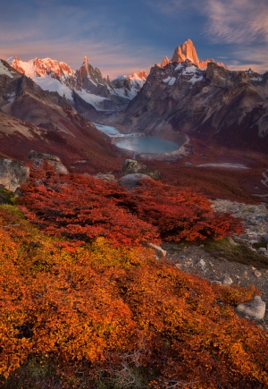 Patagonia in red