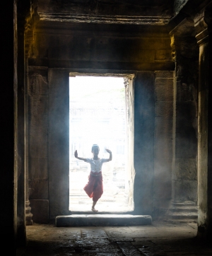 Mysterious Dancer In Angkor Wat