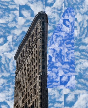 Flatiron Building with clouds