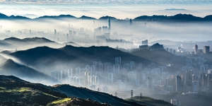 A misty Hong Kong