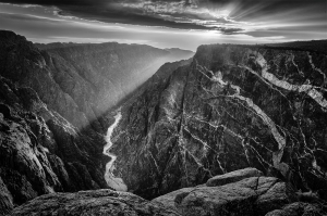 Sunset at the Black Canyon of the Gunnison National Park, Colorado, United States