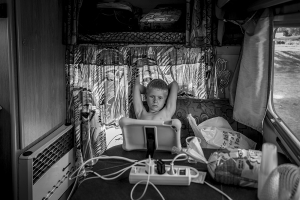 Life in an old camper for a 9 year kid